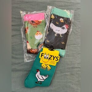 Chicken Themed Socks Set
